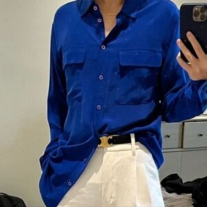 ANN TAYLOR SILK BUTTON DOWN SHIRT SIZE 14